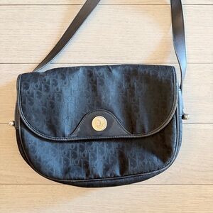 Vintage Dior Canvas Saddle Bag Crossbody